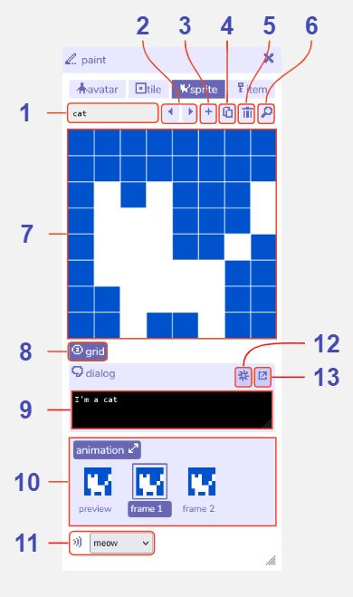 sprite paint diagram