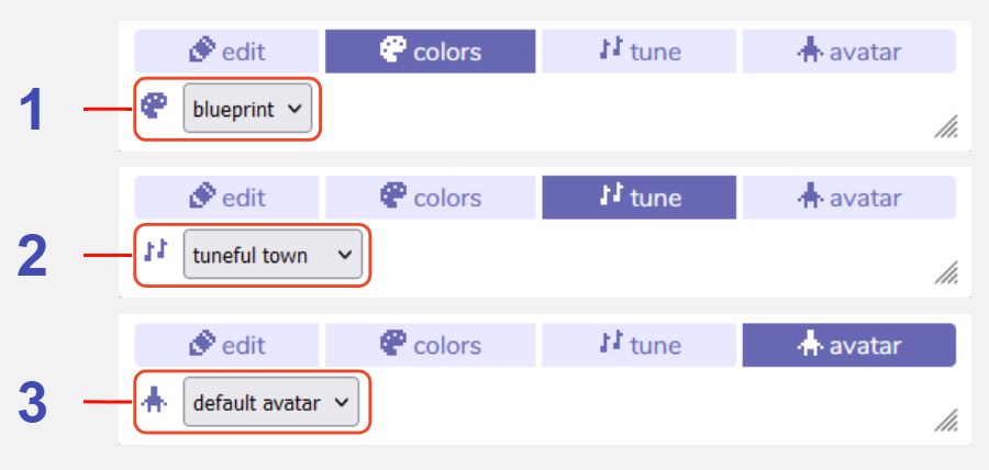 room settings diagram