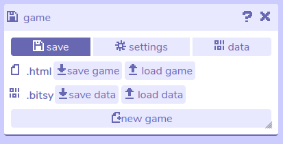 save menu screenshot